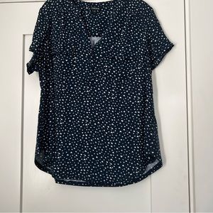 Heart print torrid button down blouse
